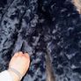 Gorgeous MANGO Size Xs Relaxed Fit faux fur coat in a deep navy shade with a super plush, textured finish. Image 4