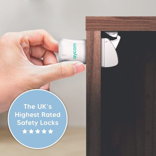 Magnetic Safety Cupboard Locks for Children [10 Locks & 2 Keys] Child & Baby Safety Proofing for Kitchen, Cabinets and Drawers, 30 Second Install (No Drilling) with Superior 3M Adhesive