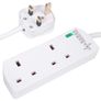 PRO ELEC PELB1951 2 Gang Surge Protected Extension Lead White, 10m Image 5