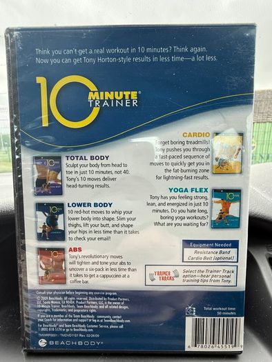 Beachbody 10 minute trainer dvd & workout calendar