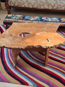 Vintage Dutch elm coffee table
