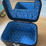 Navy leather vanity case Image 2