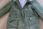 Girls Kaki Fur Jacket