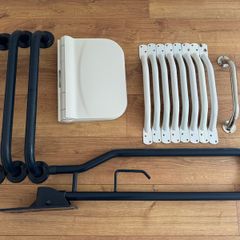 Accessibility hand rails, bathroom seat