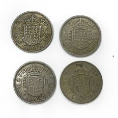 4x UK Half Crown Coins 1953-1966 - Elizabeth II - Pre-Decimal Lot
