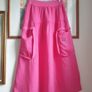 Pink linen skirt size uk 14 Image 5