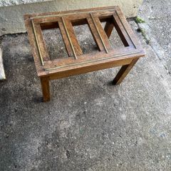 Luggage rack/ table from bray head hotel .solid oak