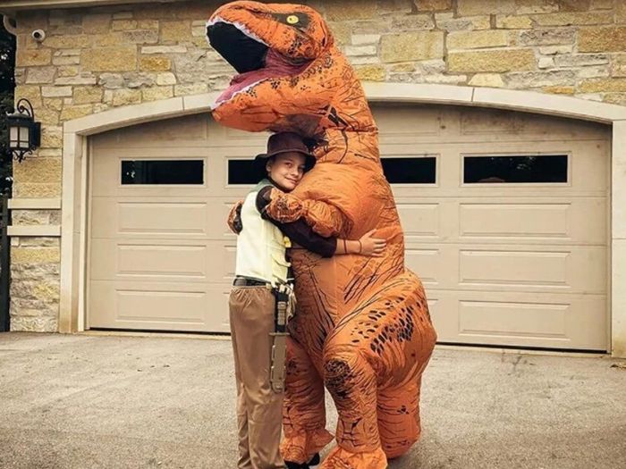 Inflatable Dinosaur Costume for Adult Blow up T-rex Costume Funny Halloween Party Costume Jurassic Dinosaur Cospaly Fancy Dress