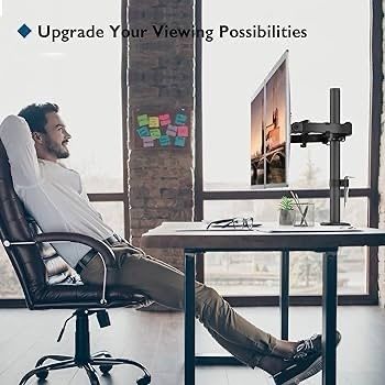 NEW SALE | Ergonomic Dual Monitor Stand for 13-27 inch LCD LED PC Screens for Desks, Height Adjustable Arm Bracket Tilt