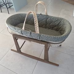 Little Green Sheep Moses Basket and Rocking Stand