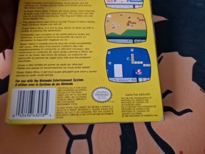 American Console, Mexico, Canada, Super Mario Bros 3  Nintendo Sofware Nes
