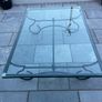 Beautiful Large Glass Topped Metal Coffee Table Image 2