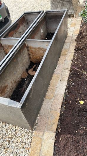 2 Large Metal Planters