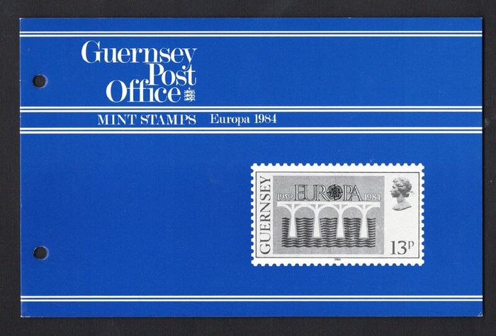 1984 Guernsey Europa (CEPT 125th Anniversary Logo) Commemorative Stamp Presentation Pack