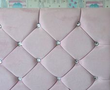 2 x Pink Velvet Headboards