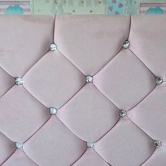 2 x Pink Velvet Headboards