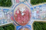Cross. Crucifix Jesus Christ Decoupage Crucifix Wooden Scenes of His Life wall 15,4" x 11"