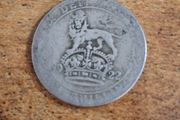 Great Britain UK 1922, One Shilling, George V, Silver Coin - free standard postage