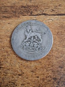Great Britain UK 1922, One Shilling, George V, Silver Coin - free standard postage