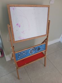 Kids whiteboard and boack board