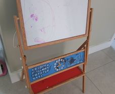 Kids whiteboard and boack board