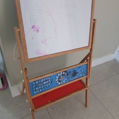 Kids whiteboard and boack board