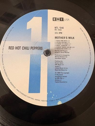 Red Hot Chili Peppers - Mothers Milk (First Press)