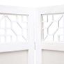 6-Panel Room Divider Cream 210x165 cm Fabric Image 5