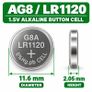 10 Batteries AG8 LR1120 1.5V Alkaline Button Cell Image 3