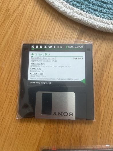 Kurzweil K2500 Complete Factory Disk Set - NEW SEALED - OS 2.31