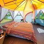 Tent Octagon, 6 Man Festival Dome Tent, 6 Person Family Camping Tent with 360 Panoramic View, Stable Steel Pole Construction, Sewn-in Groundsheet, 100 Percent Waterproof Image 5