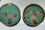 Vintage Chinese cloisonne petite plates