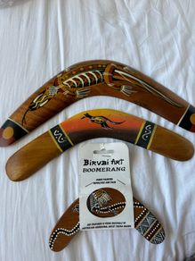 Hand painted Australia Boomerangs
