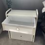 White Bedside Table with Drawers Image 2