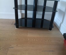 Black Glass TV Stand