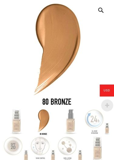 Max Factor Healthy Skin Harmony Liquid Foundation With SPF - Shade - 80 Bronze - Size - 30ml - RRP - 16.95