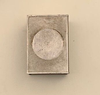 Vintage French Pewter Louis XIV Sun King Matchbox Holder 1970s
