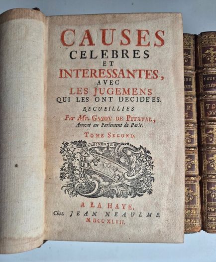 1747 to 1751 Causes Celebres Et Interessantes, Avec Les Jugemens. Francois Gayot de Pitaval.