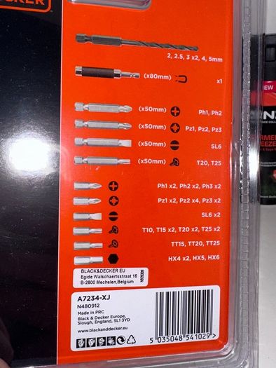 Black and decker drill bit set