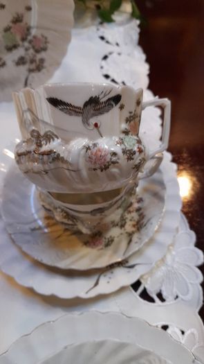 Hand painted Japanese tea set