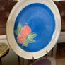 Vintage R and J Forrester Bandon Pottery Ireland Jug Sugar Bowl Plate Cobalt Blue Fruits Design Image 6