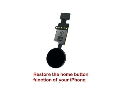 For iPhone 7 8 Plus Home Button Function Restore YF 4th Gen Flex No Bluetooth Black - FHT05IPHB