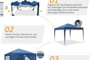 3 x 3 m, folding gazebo, Marquee Waterproof PU coating, heavy duty steel frame, with 4 sandbags