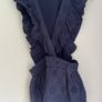 SEED Heritage Navy Broderie Anglaise girls dungaree shorts Age 2 EUC Image 2