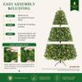 Alupssuc 6ft Pre Lit Christmas Tree with 13 Light Modes & 778 Branch Tips 200 Built-In Warm Lights with Timer & Memory Function, Foldable Metal Stand, Artificial Xmas Tree for Home Office Party Decor Image 6