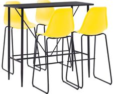 5 Piece Bar Set Plastic Yellow