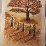 Watercolour painting - Winter Spring Summer Autumn A5 5 euro each Image 3