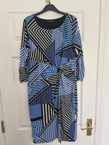 Blue striped dress Size 12