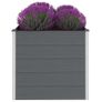 Garden Raised Bed WPC 100x100x91 cm Grey Image 7