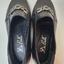Ladies Da Bella Heeled Court Shoes Keira leather black chain detail RRP 100 euro NEW & BOXED SIZE 5 UK fitting E extra wide Image 5
